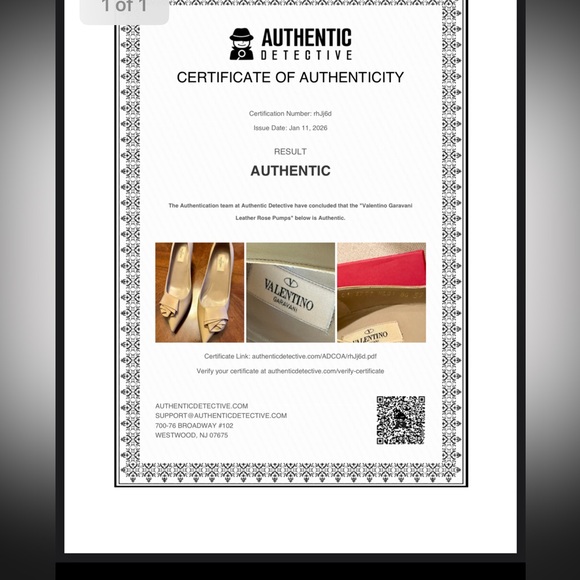 Authenticated Valentino Women's Beige Leather Heels with Flower 39 - Picture 2 of 12